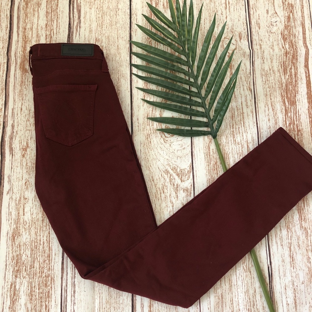 Big Star Skinny Jeans Size 25 Dark Red Burgundy